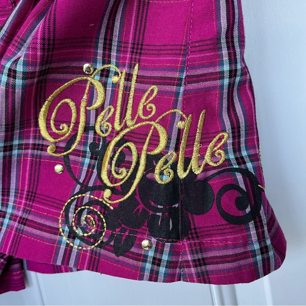 •PELLE PELLE• Girls Plaid Pleated Skirt - Size 6 - Picture 4 of 8